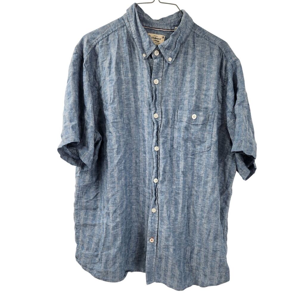 WEATHERPROOF VINTAGE Button Down Linen Blend Top Womens Size Extra Large XL